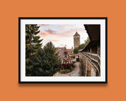 Rothenburg Germany Print - Morning Light on Old Town Timber Houses - Hasan Akbas Fine Art