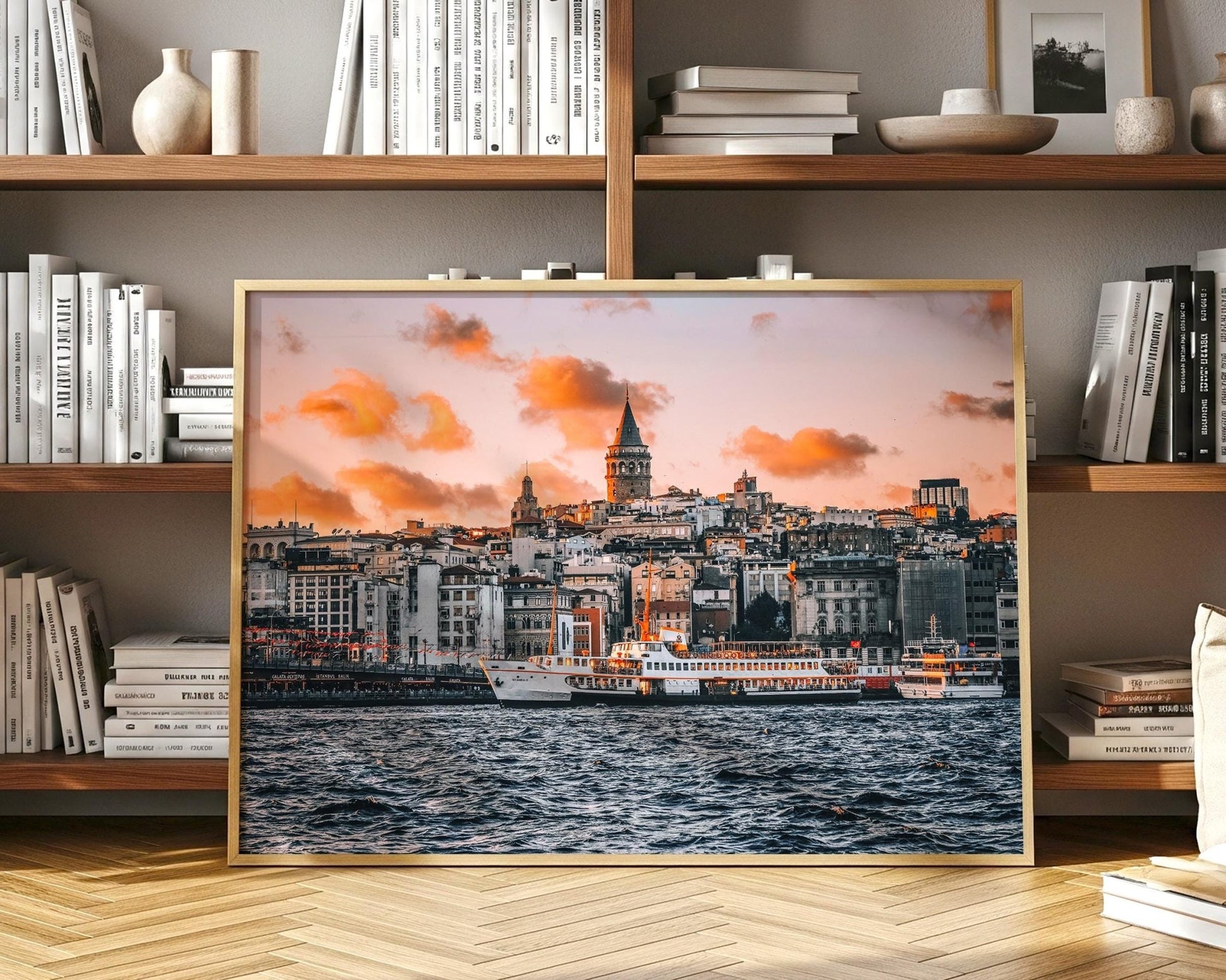 Galata Tower Sunset Print – Istanbul Wall Art | Turkey Photo Print, Framed Fine Art - Hasan Akbas Fine Art