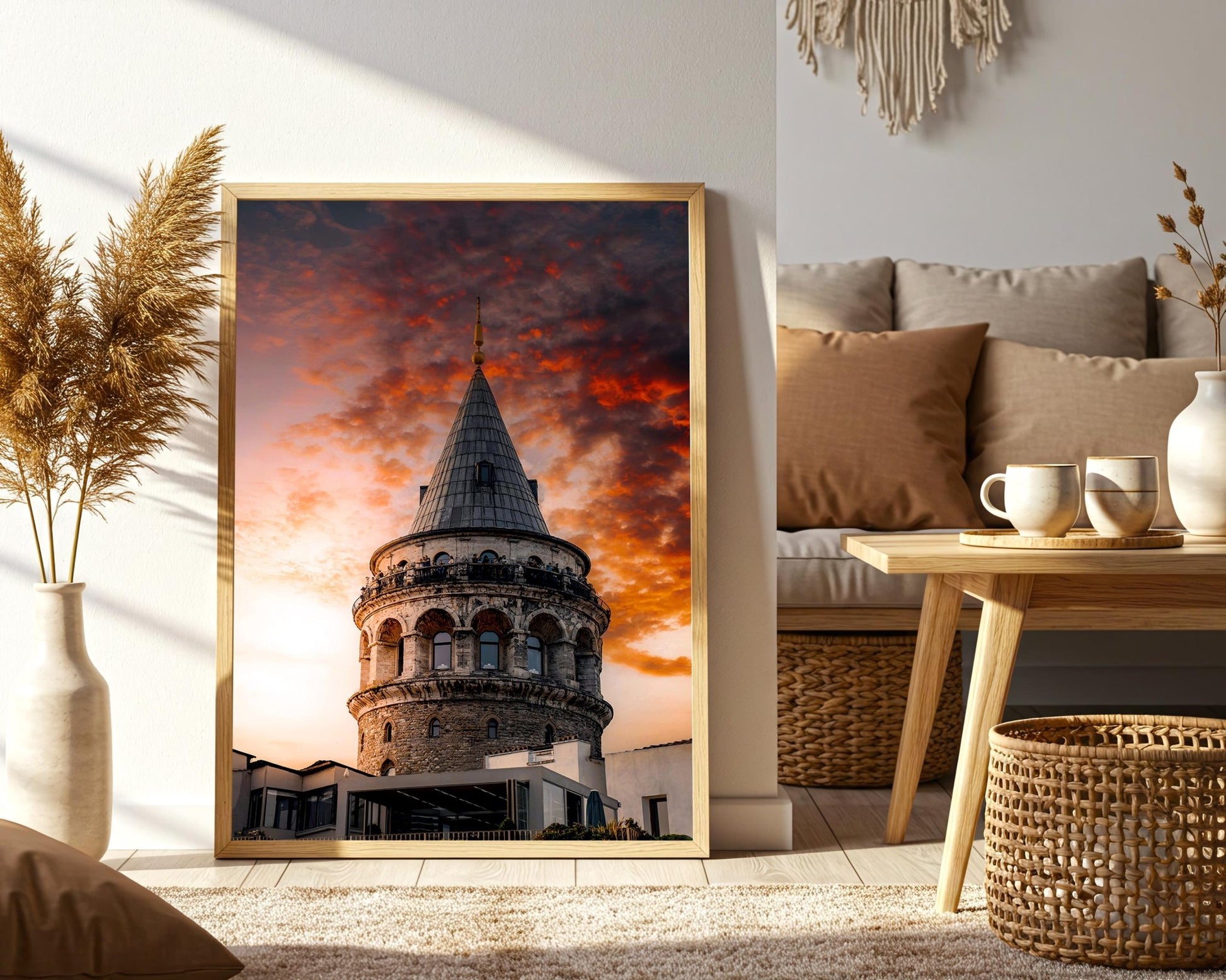 Galata Tower Wall Art, Istanbul Turkey Photo Print, Sunset Cityscape Home Decor - Hasan Akbas Fine Art