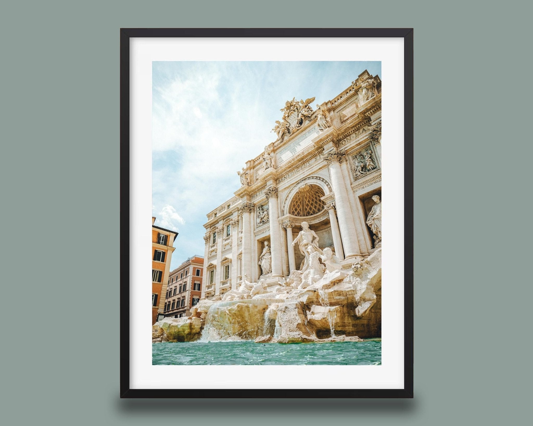 Rome Italy Trevi Fountain Print, Baroque Marble Photo, Turquoise Water Wall Art, Home Decor - Hasan Akbas Fine Art