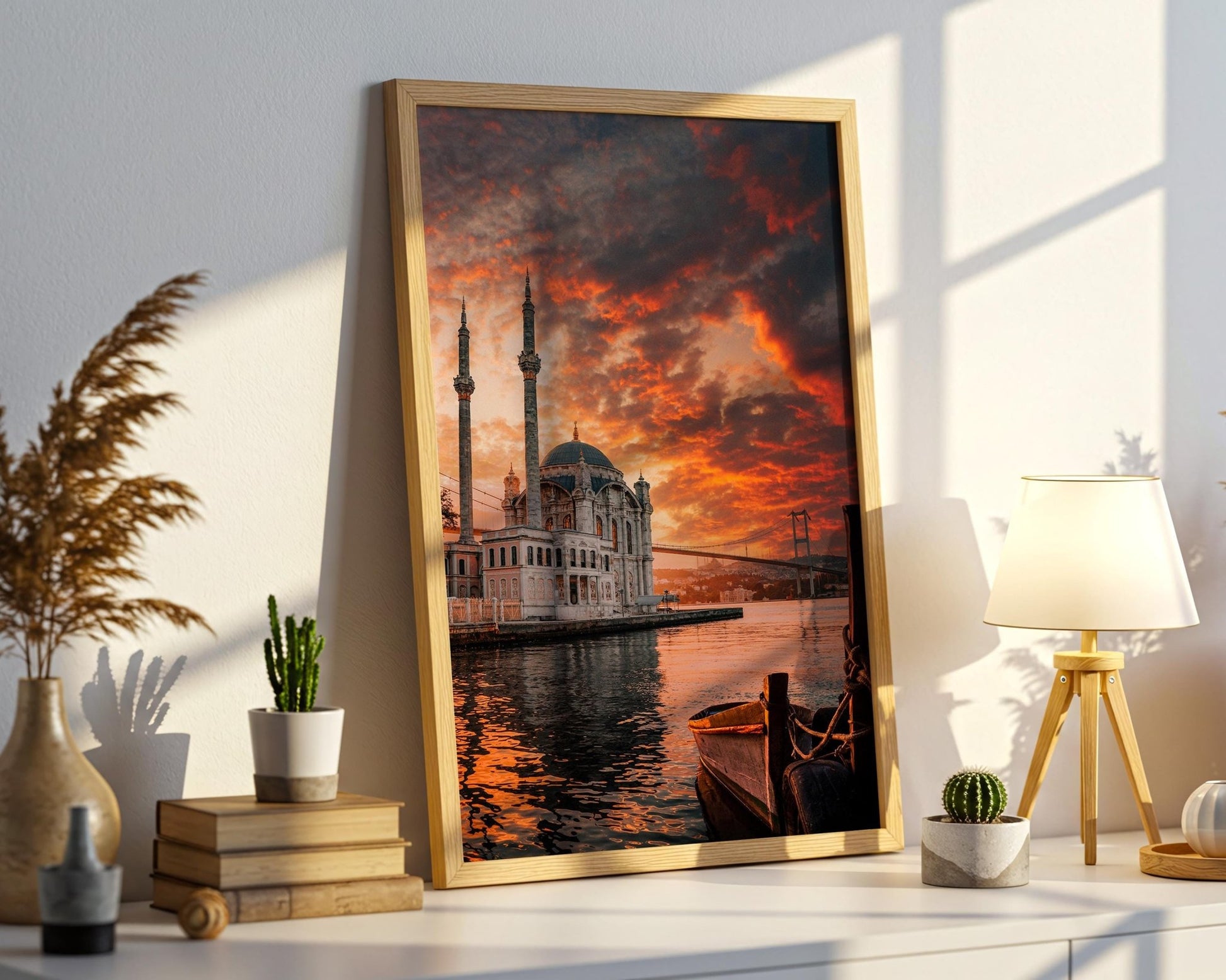 Ortakoy Mosque Wall Art | Istanbul Wall Decor - Bosphorus Sunrise Photo Print - Hasan Akbas Fine Art