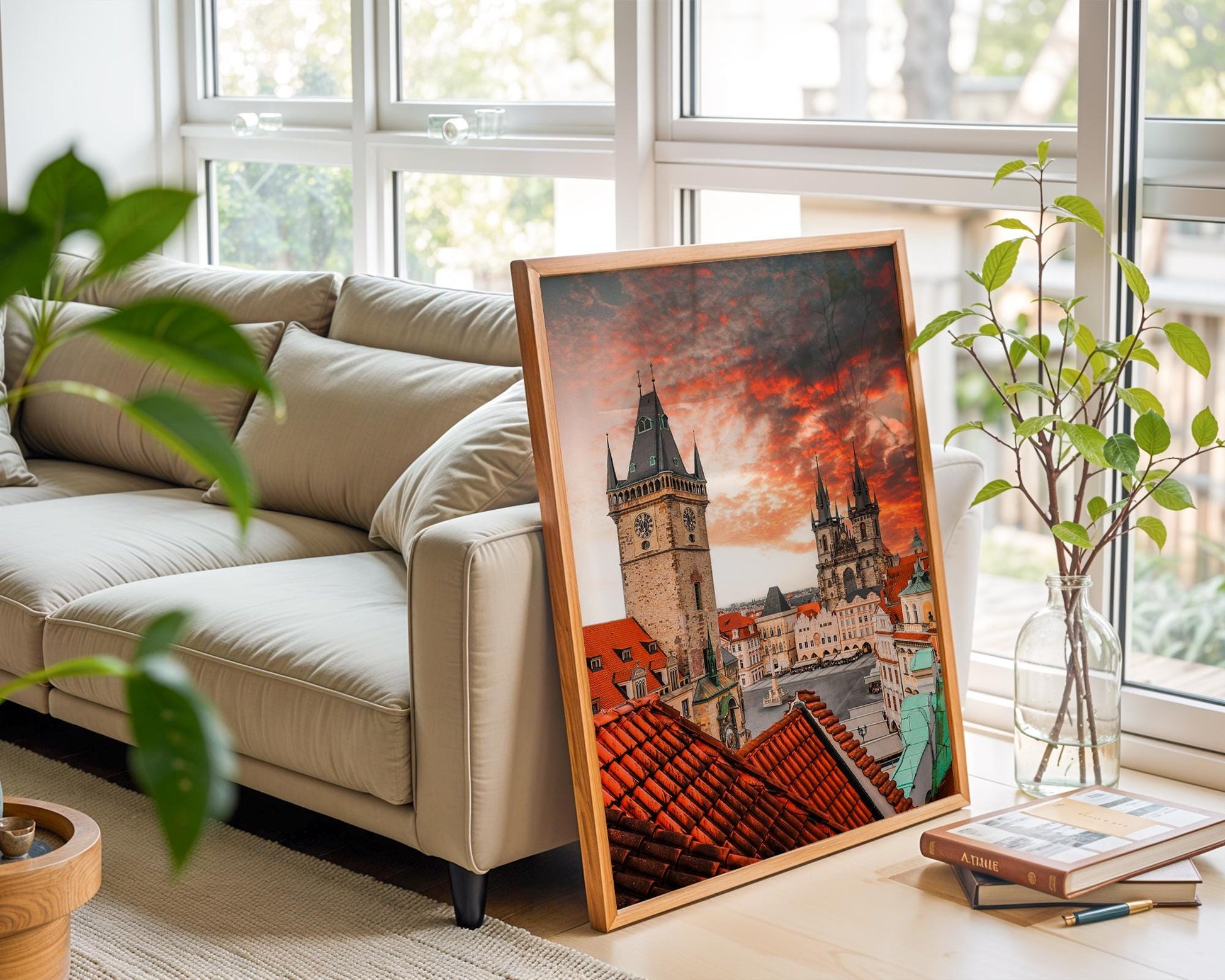 Prague Old Town Square Print – Fine Art Photography of Tyn Church Sunset Skyline - Hasan Akbas Fine Art