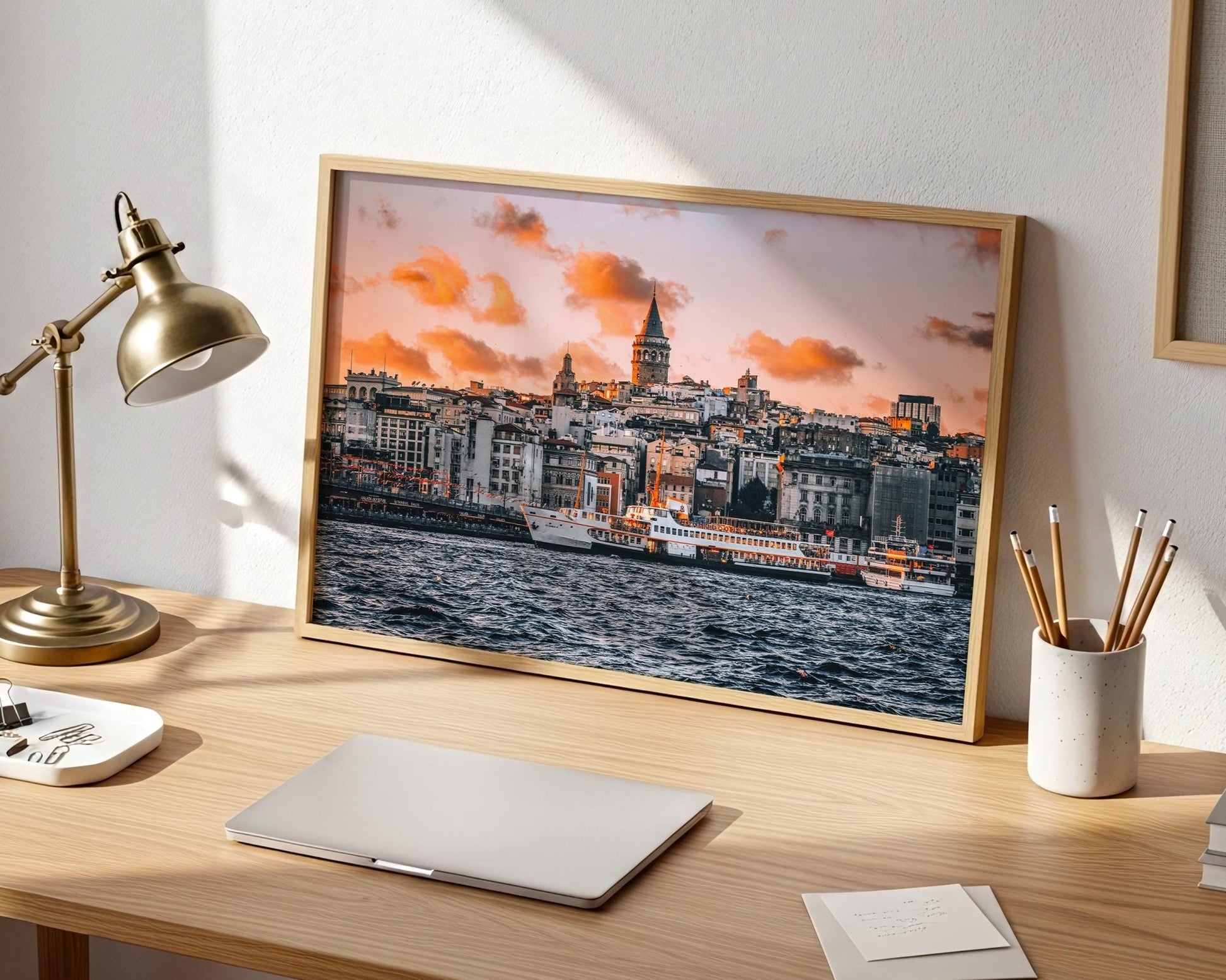 Galata Tower Sunset Print – Istanbul Wall Art | Turkey Photo Print, Framed Fine Art - Hasan Akbas Fine Art