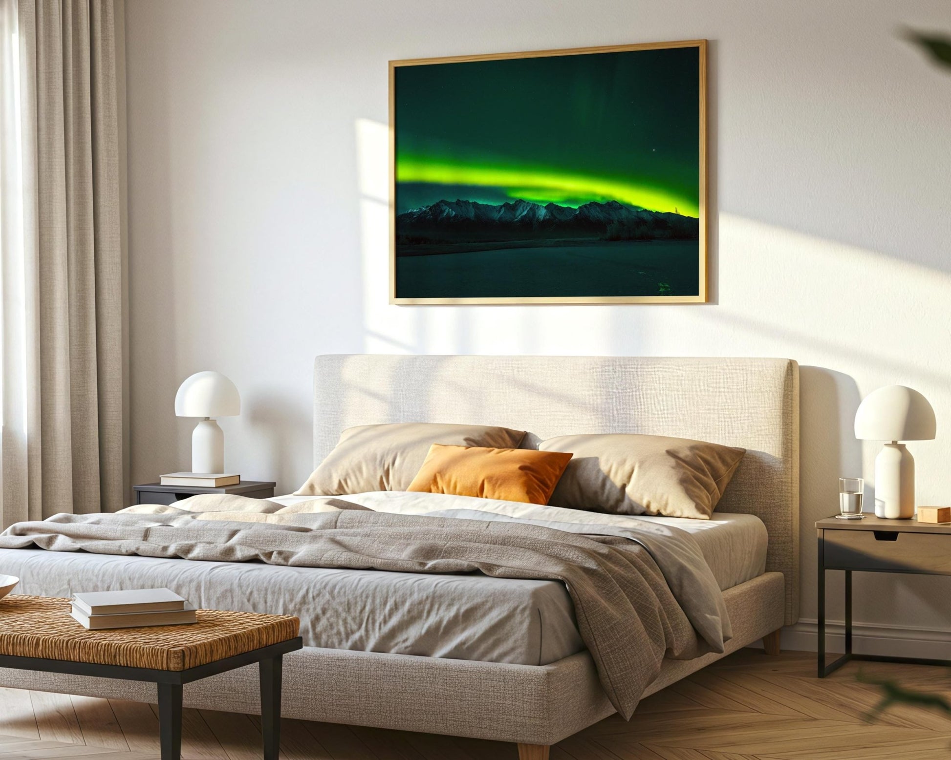 Alaska USA Northern Lights Wall Art, Aurora Borealis Photo, Fairbanks Print, Nature Home Decor - Hasan Akbas Fine Art
