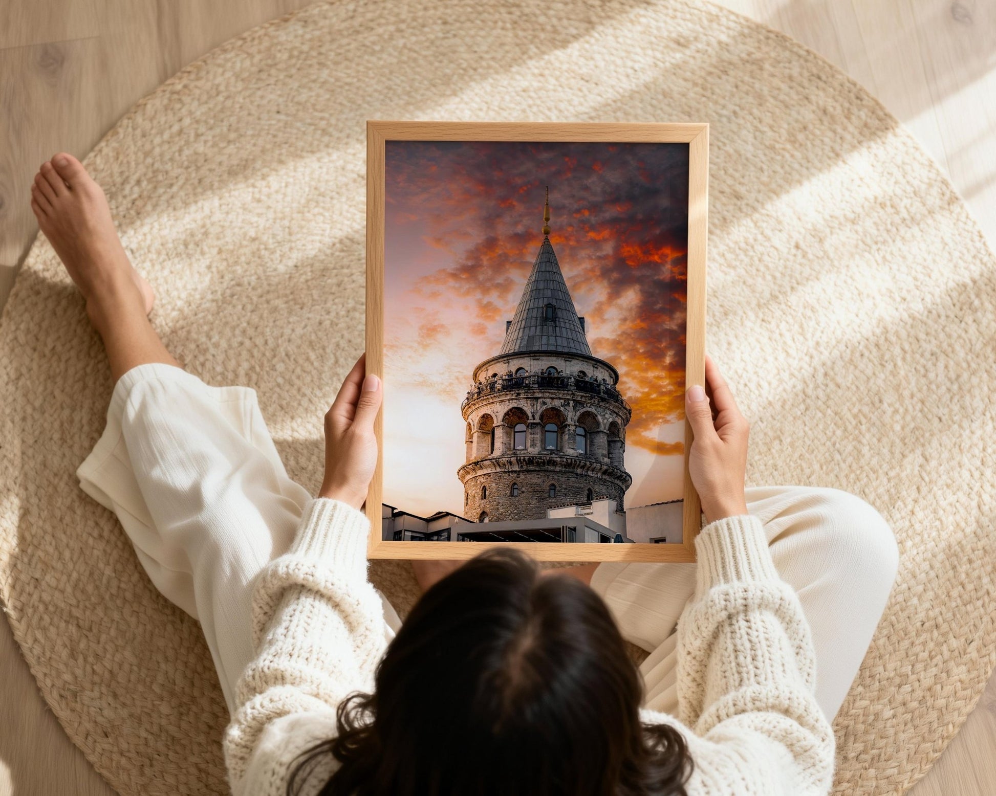 Galata Tower Wall Art, Istanbul Turkey Photo Print, Sunset Cityscape Home Decor - Hasan Akbas Fine Art