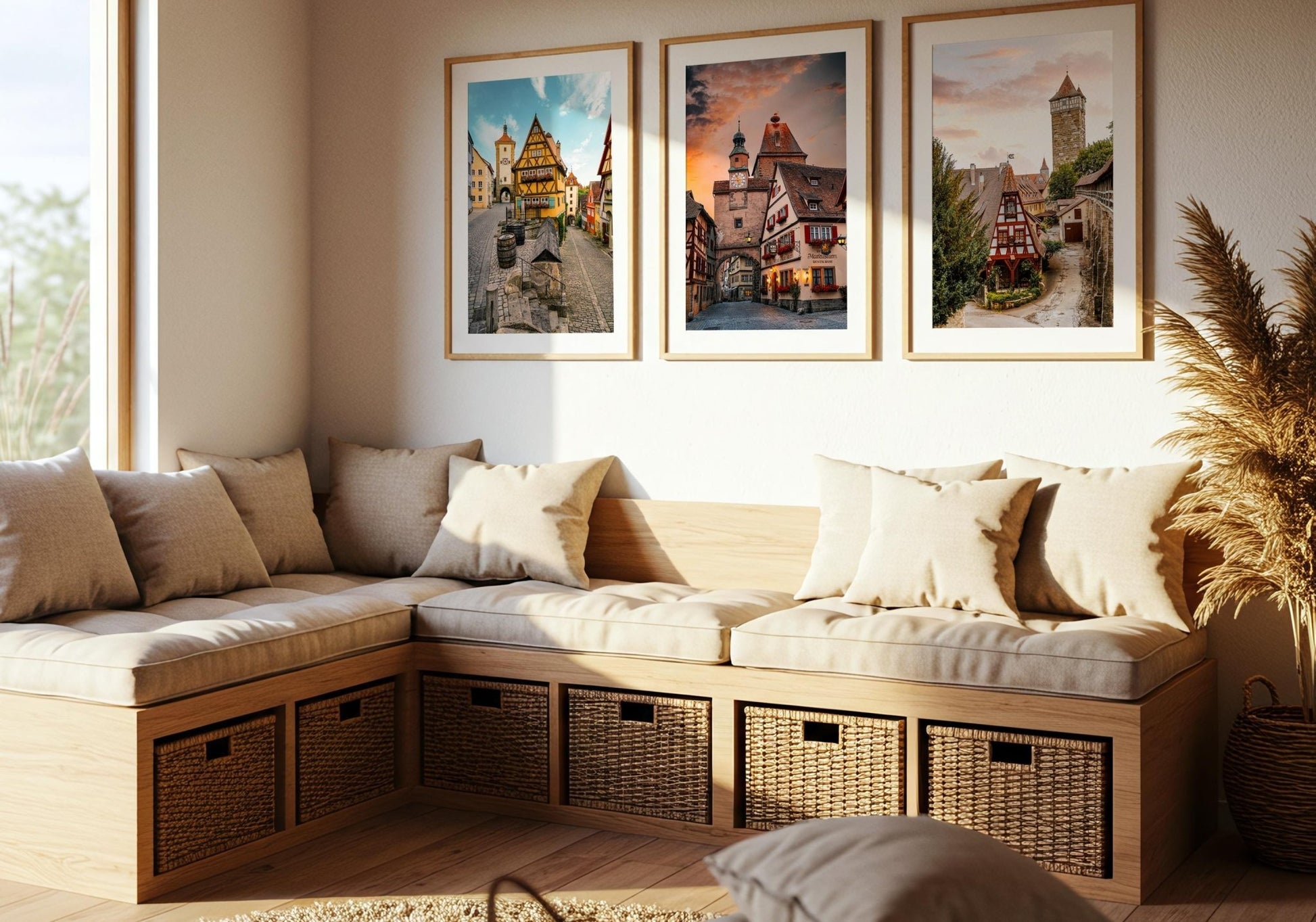 Rothenburg Germany Wall Art – Medieval Gallery Set With Plonlein Clock Tower Prints - Hasan Akbas Fine Art