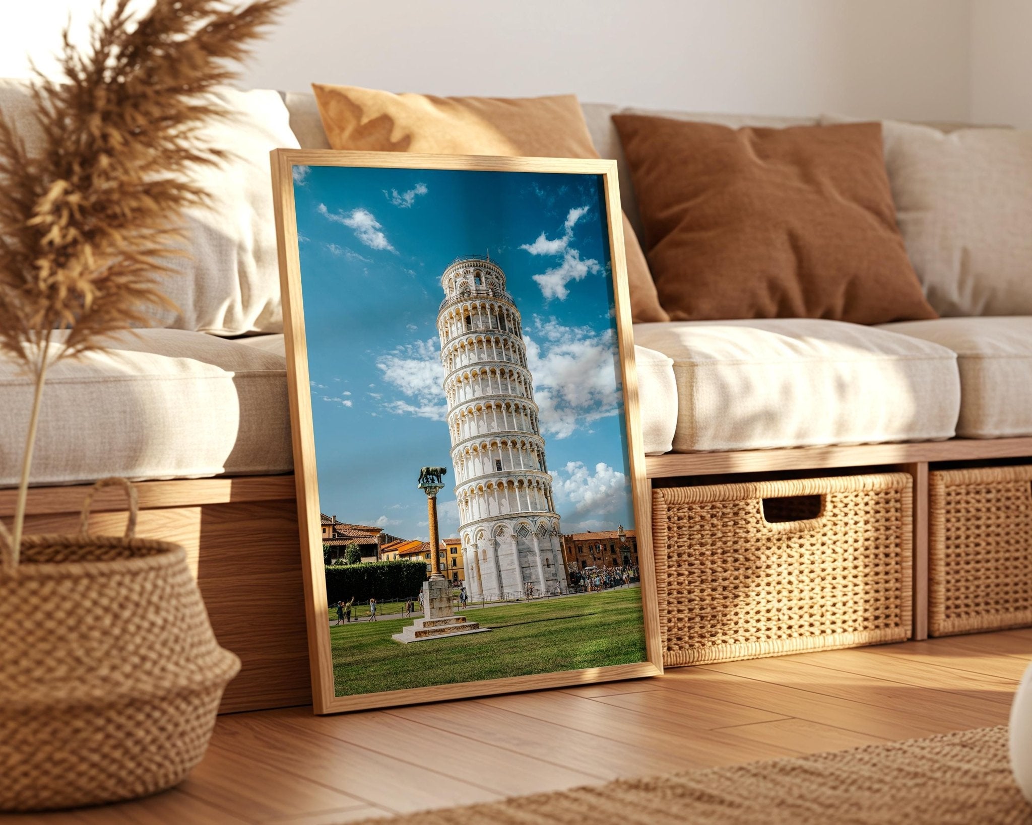 Pisa Italy Wall Art Print, Leaning Tower Photo, Tuscany Photography, Minimalist Home Decor - Hasan Akbas Fine Art