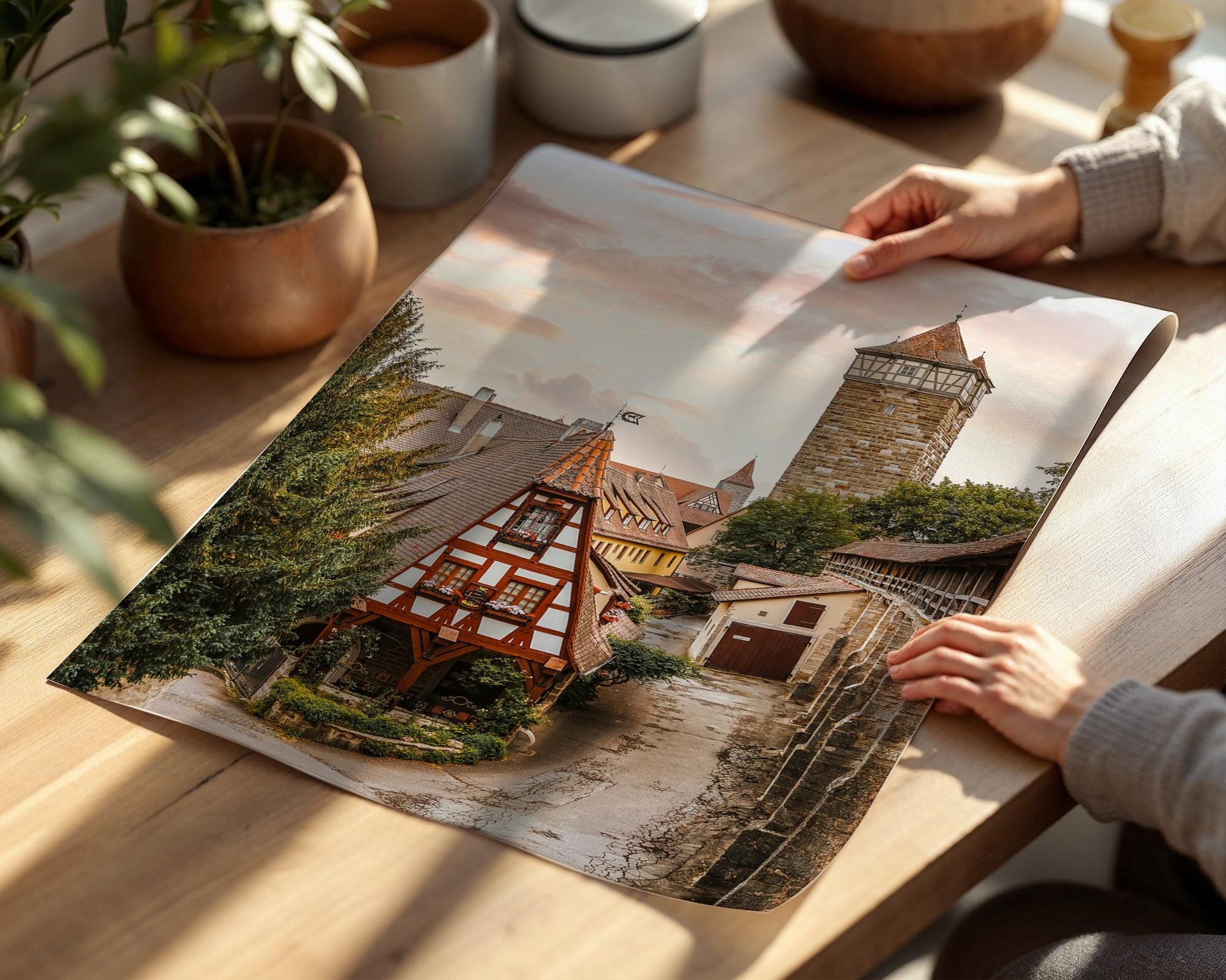 Rothenburg Germany Wall Art – Medieval Gallery Set With Plonlein Clock Tower Prints - Hasan Akbas Fine Art