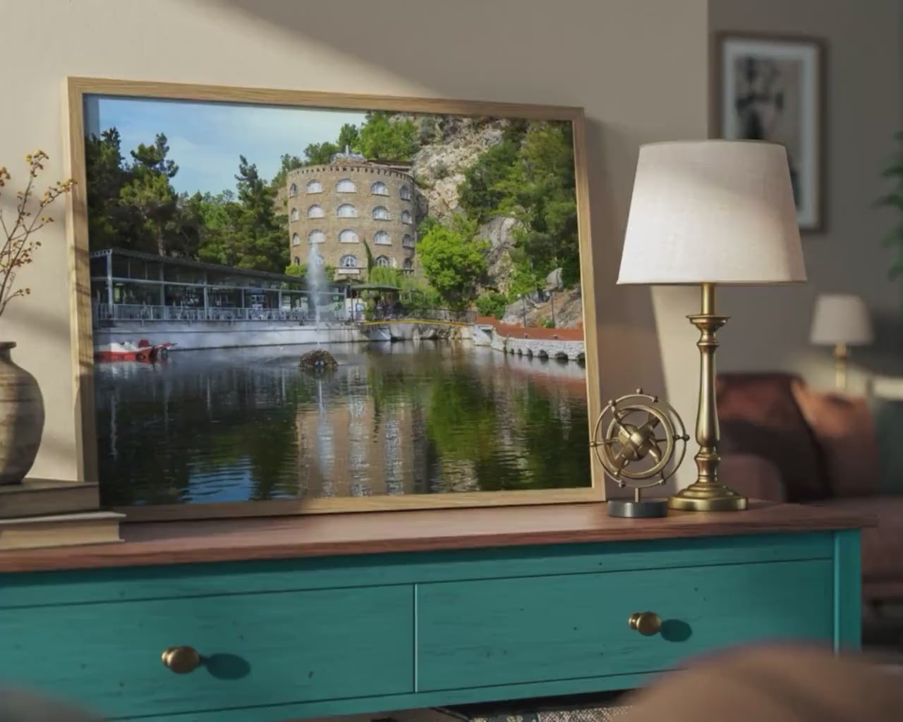 Load video: Dinar Sucikan Park Wall Art - Afyonkarahisar Landscape Print | Museum Quality Giclée